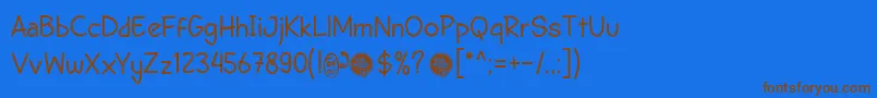 DhfSemangat2012Demo Font – Brown Fonts on Blue Background