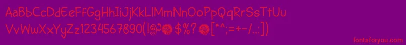 DhfSemangat2012Demo Font – Red Fonts on Purple Background