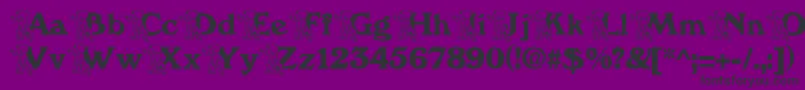 BabyputteBecker-Schriftart – Schwarze Schriften auf violettem Hintergrund