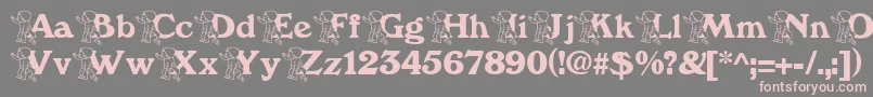 BabyputteBecker Font – Pink Fonts on Gray Background