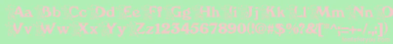 BabyputteBecker Font – Pink Fonts on Green Background