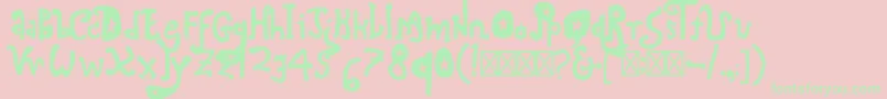 CraigRegular Font – Green Fonts on Pink Background