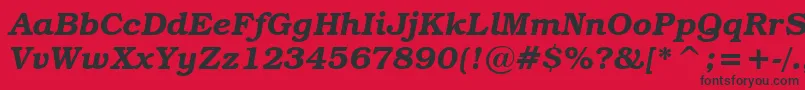 TextbookDemiItalic Font – Black Fonts on Red Background