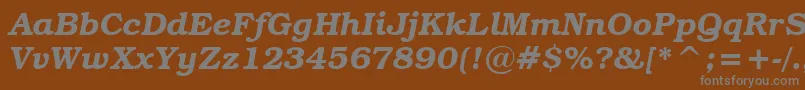 TextbookDemiItalic Font – Gray Fonts on Brown Background