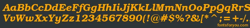 TextbookDemiItalic Font – Orange Fonts on Black Background