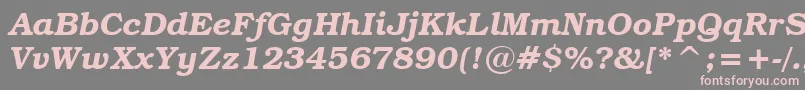 TextbookDemiItalic Font – Pink Fonts on Gray Background