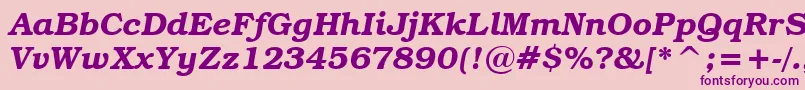 TextbookDemiItalic Font – Purple Fonts on Pink Background