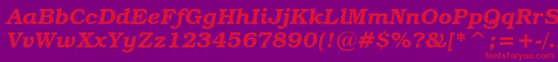 fuente TextbookDemiItalic – Fuentes Rojas Sobre Fondo Morado