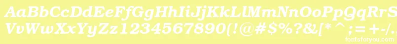 TextbookDemiItalic Font – White Fonts on Yellow Background