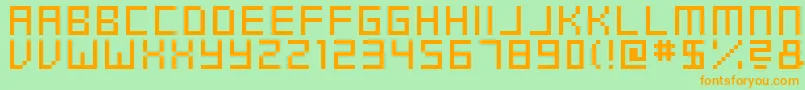 Swfit Font – Orange Fonts on Green Background