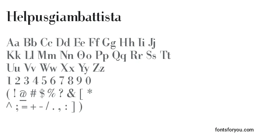 Шрифт Helpusgiambattista – алфавит, цифры, специальные символы