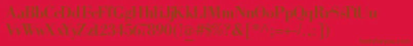 Helpusgiambattista-fontti – ruskeat fontit punaisella taustalla