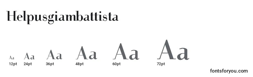 Helpusgiambattista Font Sizes