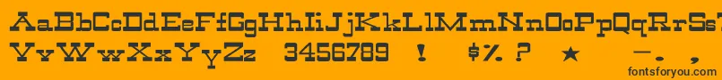 WildwestNormalEx Font – Black Fonts on Orange Background