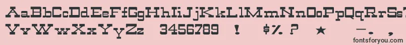 WildwestNormalEx Font – Black Fonts on Pink Background