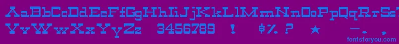 WildwestNormalEx Font – Blue Fonts on Purple Background