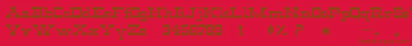 More about WildwestNormalEx Font WildwestNormalEx Font – Brown Fonts on Red Background