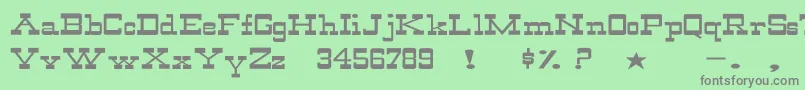 fuente WildwestNormalEx – Fuentes Grises Sobre Fondo Verde