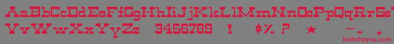 WildwestNormalEx Font – Red Fonts on Gray Background