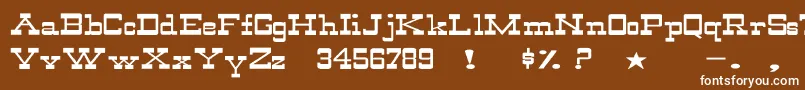 WildwestNormalEx Font – White Fonts on Brown Background
