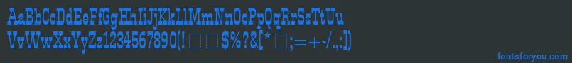 Westside Font – Blue Fonts on Black Background
