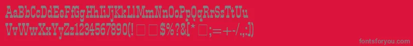Westside Font – Gray Fonts on Red Background