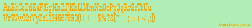 Westside Font – Orange Fonts on Green Background