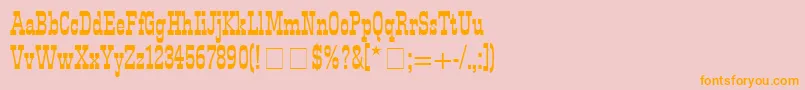 Westside-Schriftart – Orangefarbene Schriften auf rosa Hintergrund
