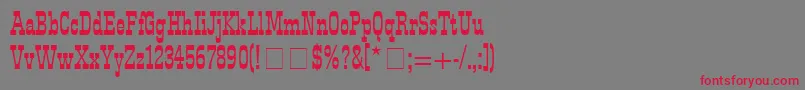 Westside Font – Red Fonts on Gray Background