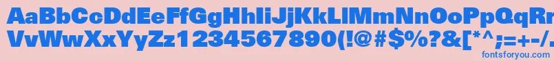 NovaUltraSsiExtraBlack Font – Blue Fonts on Pink Background