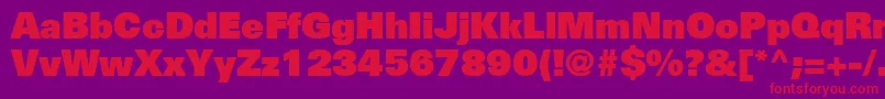 NovaUltraSsiExtraBlack Font – Red Fonts on Purple Background