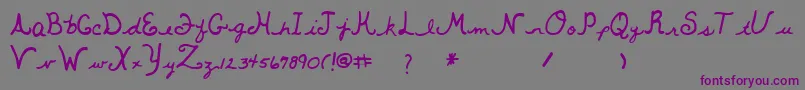 Шрифт Whitemouse – фиолетовые шрифты на сером фоне