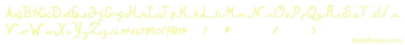 Шрифт Whitemouse – жёлтые шрифты
