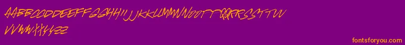 Mcgus Font – Orange Fonts on Purple Background