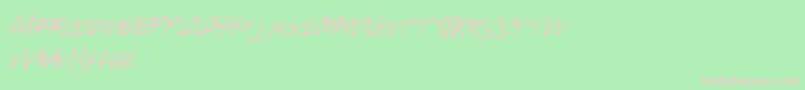 Mcgus Font – Pink Fonts on Green Background