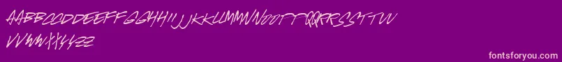 Mcgus Font – Pink Fonts on Purple Background