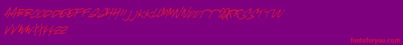 Mcgus Font – Red Fonts on Purple Background