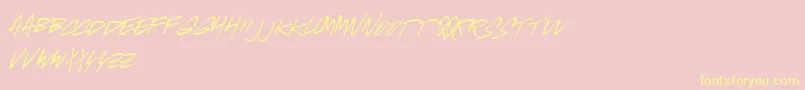 Шрифт Mcgus – жёлтые шрифты на розовом фоне