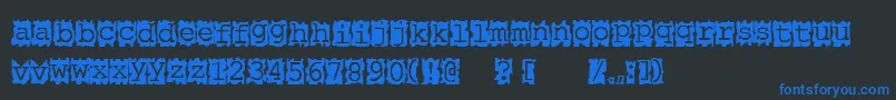 フォントPapercut – 黒い背景に青い文字