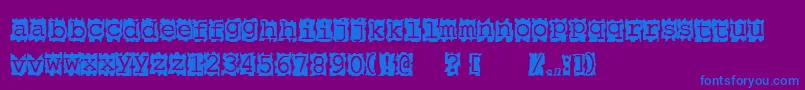 Papercut Font – Blue Fonts on Purple Background