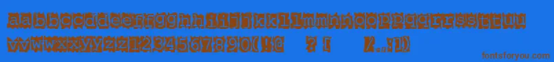 Шрифт Papercut – коричневые шрифты на синем фоне