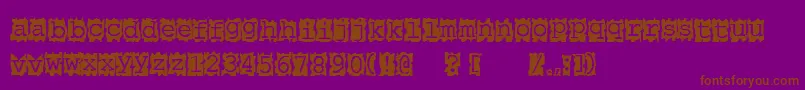 Police Papercut – polices brunes sur fond violet