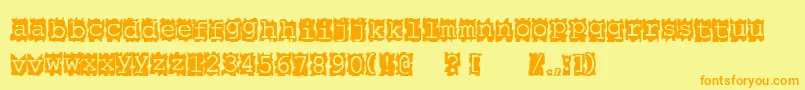 Шрифт Papercut – оранжевые шрифты на жёлтом фоне