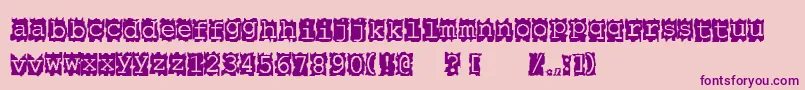 Papercut-Schriftart – Violette Schriften auf rosa Hintergrund