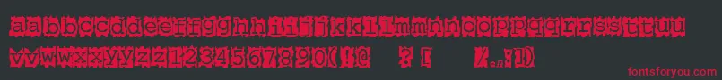 Papercut Font – Red Fonts on Black Background