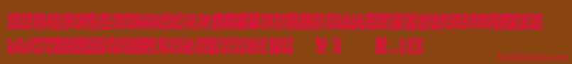 Papercut Font – Red Fonts on Brown Background
