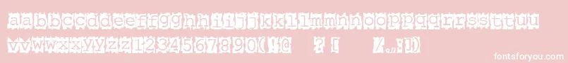 Papercut-fontti – valkoiset fontit vaaleanpunaisella taustalla