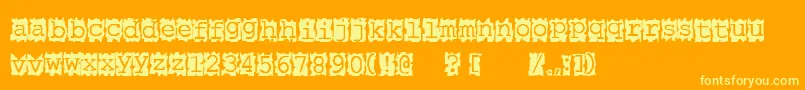 フォントPapercut – オレンジの背景に黄色の文字