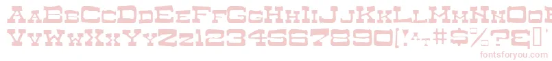 Czcionka DryGoodsAntiqueSmcJl – różowe czcionki na białym tle