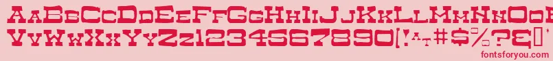 DryGoodsAntiqueSmcJl Font – Red Fonts on Pink Background